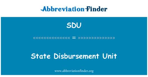 State Disbursement Unit .